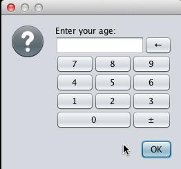 getintegerfromuser WholeNumber TextString Displays the dialog box with the TextString argument displayed as the prompt and a keypad