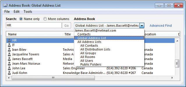 If no match is found, Outlook will then search all the available Address Books. How to Open the Address Book From the Home Tab in the Ribbon, click the Address Book click the Address Book icon.