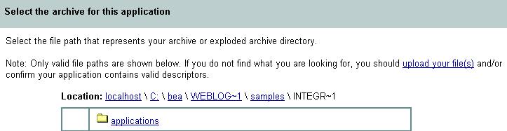 the listening port For example, http://localhost:7001/console/ 3. Enter the user name and password for the server. The WebLogic Server Administration Console appears. 4.