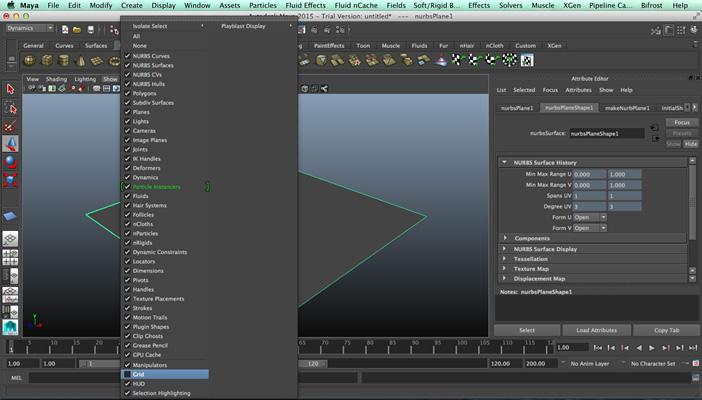Once this is done, you can also remove the base grid by unchecking the option Grid under the Show heading in your current viewport.