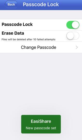 Note: If passcode lock is active and you are using ios device with fingerprint reader (Touch ID) enabled, you can use either your fingerprint or passcode to unlock
