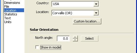 Tell SketchUp Where in the World you Are Click Window Model Info Location Wow! SketchUp even knows about Corvallis!