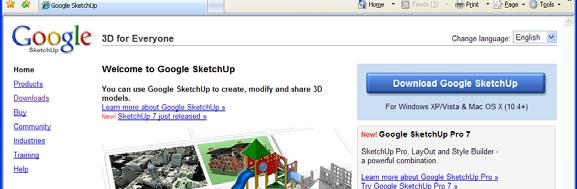 Getting Google SketchUp for Free Go to: http://sketchup.google.