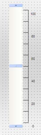 Align the scale and the slider object to the same horizontal line.