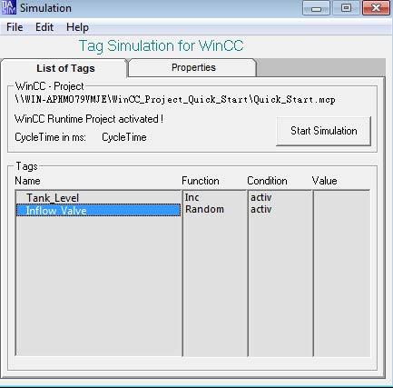 Configuring messages 8.12 Test project 7. Start WinCC Tag Simulator. 8. Observe how the different simulation values affect the message window. 9.