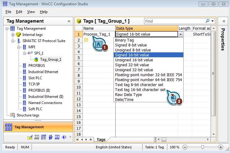 Configure communication 4.7 Creating a process tag 4.7 Creating a process tag Introduction The following steps will show you how to create a process tag and determine its properties.