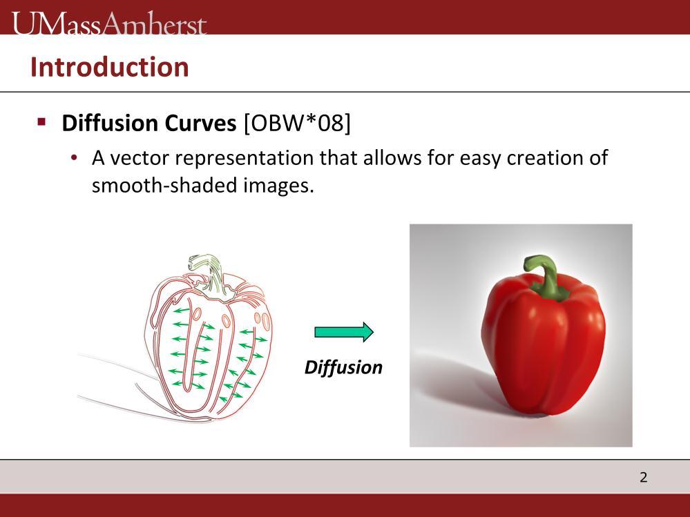Diffusion curves is a vector-based image representation that can be used to easily create smooth-shaded images.
