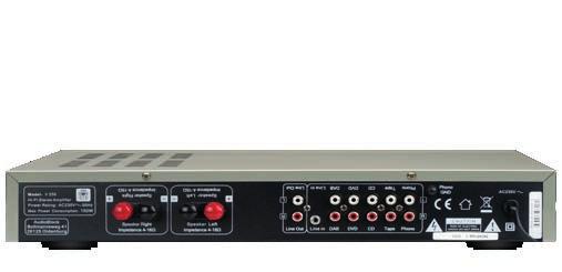 1x MM 7 mv Line-Out 100 kohm 300 Ohm, 1,25 V <0,1% (@1 Watt) Kanaltrennung: Frequency: Audio control: Power consumption Standby: