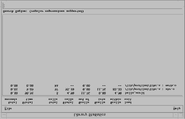 Figure 24. The Library Statistics report. The following screen capture shows an example of the Library Statistics Report window.