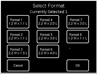Selecting a Format (Single Printer Only) These instructions apply to the single printer version only. See Assigning a Format for dual printer instructions.