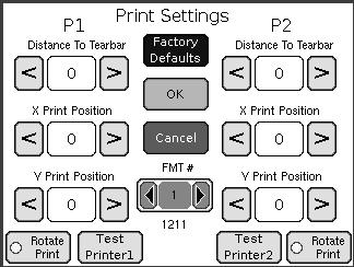 Adjusting the Print Settings You can adjust the label distance to the tear bar and the print position. 1. Press. 2. Enter the Manager Password and press Enter. The default password is 1234.