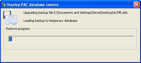 If you made a backup to the desktop you should see two icons something like this: To restore the database,