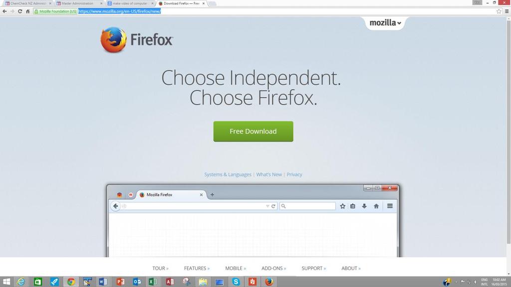 DOWNLOAD & INSTALL MOZILLA FIREFOX 1 Open a browser on your computer and enter https://www.