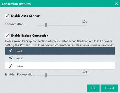 Profiles Management App 5. Choose the same profile as backup profile (in this case "RDP - 1"). 6. To save the changes and return to the profiles list, click "OK.