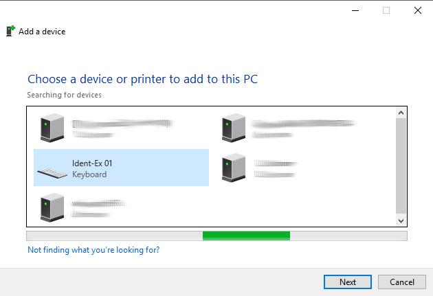 How-Tos 4. Select "Add a device" in the "Drivers and Printers window. 5. Turn on the Ident-Ex 01.
