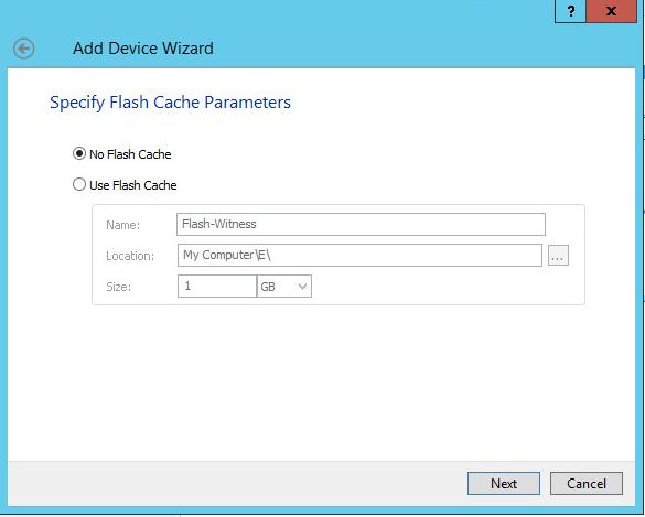 Define the Flash Cache Parameters policy and