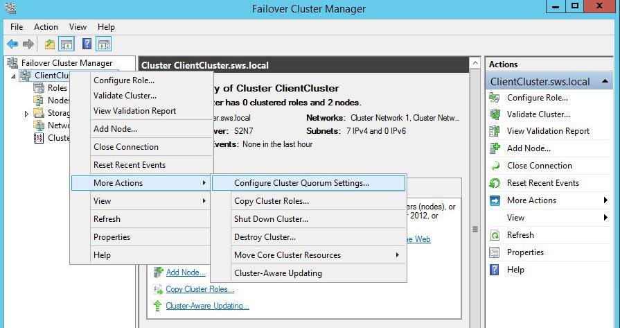 Configuring Client Cluster 1.
