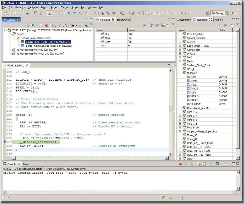 3.3. Code Composer Studio v4 IDE Programska podrška za sustav pisana je u Code Composer Studio v4 IDE razvojnom okruženju.