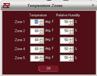Show Tooltips Interactive tooltips display Temperature Zones - Allows multiple temperature / humidity zones to be created Window Menu Standard Windows Configuration Options Help Menu EAWPilotHelp