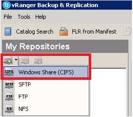 3 Configure vranger 3.1 Create a Repository in vranger A repository is a connection that vranger associates with physical storage.