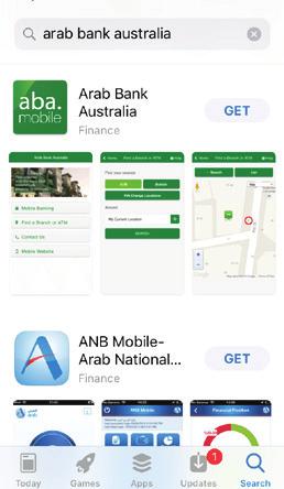 the search option, type Arab Bank Australia.
