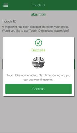 07 Apple iphone Users (continued) Step 9: You are required to then accept the Touch ID security.