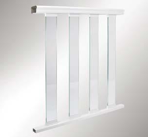 Solutions Level Glass Rail Kits Glass Level Kit Includes: A. 1-2 x 2-3/4 Sculpted Top Rail B.