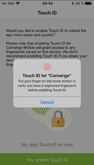 then select TouchID. 2.