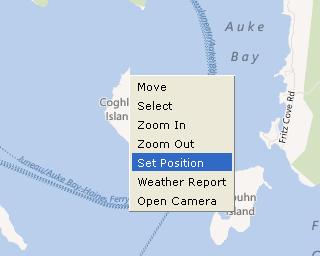 1 Right click on the desired location, select Set Position from the drop down menu.