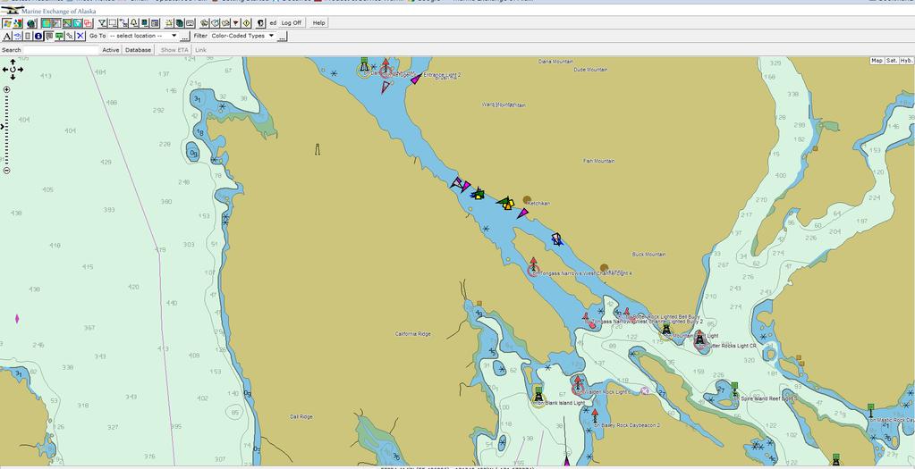 Display Options: Nautical Charts Nautical chart displays, when available