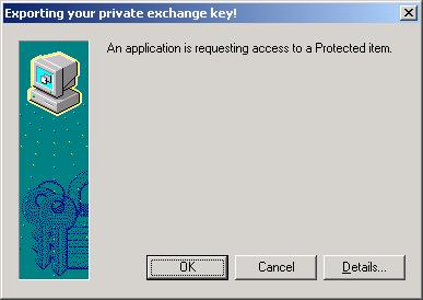 A dialog box will be shown for accessing the private
