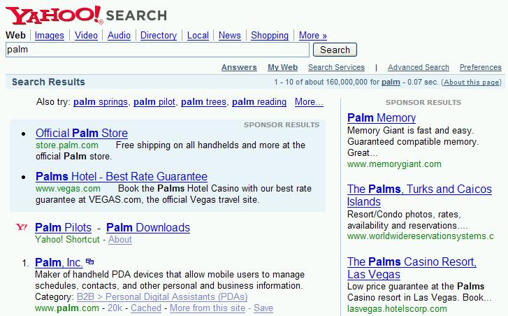 9.2 Global methods for query reformulation 147 Figure 9.6 An example of query expansion in the interace of the Yahoo! web search engine in 2006.