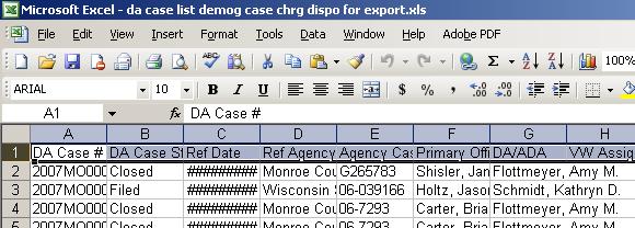 Tips for Using Microsoft Excel and Exported Reports 1. Bold the Column Headers a. Select Row 1 by placing cursor on top of the row 1 box. Click to select Row b. Click Bold toolbar button. 2.