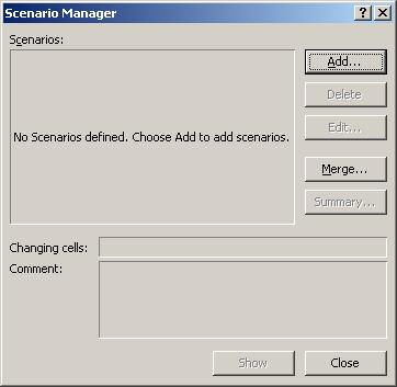 To create a scenario using the active workbook, follow these steps: 1.
