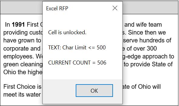 This is because there is no simple way to inspect a protected Excel RFP using Excel alone.