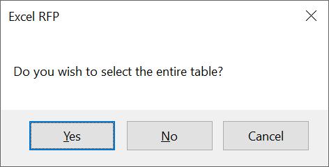 Insert the cursor anywhere in the table to select the entire table or manually select the rows in the