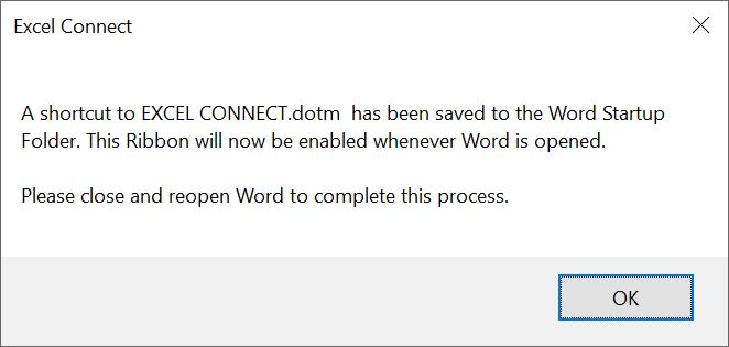 About Expedience Save Ribbon Shortcut in Start-up Folder If you would like the current Ribbon to load automatically every time Microsoft Word is opened, you can save a short-cut to the Ribbon in Word