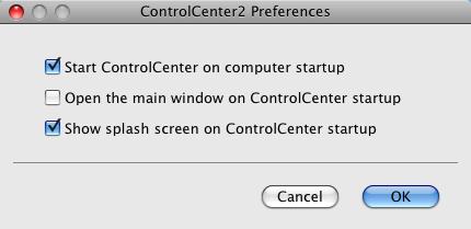 ControlCenter2 Vypnutie funkcie automatického načítavania Ak nechcete, aby sa aplikácia ControlCenter2 spustila automaticky pri každom spustení počítača Macintosh, vykonajte nasledujúce kroky.