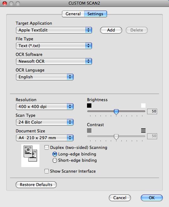ControlCenter2 Funkcia Secure PDF (Zabezpečené PDF) je dostupná aj pre funkcie Skenovať do e-mailu a Skenovať do súboru.