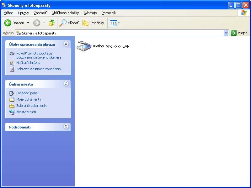 Sieťové skenovanie Konfigurácia sieťového skenovania v systéme Windows Ak používate iné zariadenie ako zariadenie pôvodne zaregistrované v počítači počas inštalácie softvéru MFL-Pro Suite (pozri