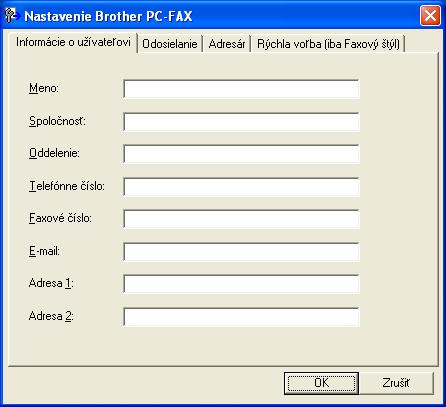 5 Aplikácia Brother PC-FAX Odosielanie faxov pomocou aplikácie PC-FAX Funkcia Brother PC-FAX umožňuje používať počítač na zasielanie súboru dokumentu z aplikácie ako štandardný fax.