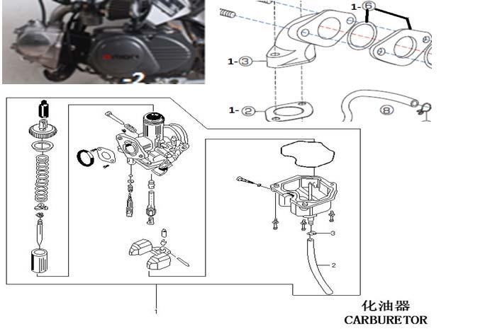 11 ADR70-F01 CARBURETOR-ENGINE Part SKU Part Qty unit Remark 11 ADR70-F01 1 1400300450001 Carburetor 1 P PZ19s-1_EPA 11 ADR70-F01 1-2 72130123 GASKET; AIR INTAKE