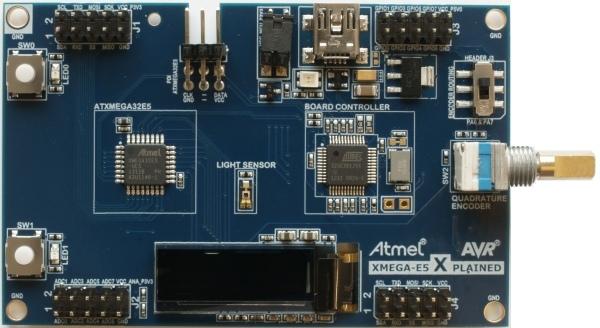 AVR XMEGA Microcontrollers AT02667: XMEGA-E5 Xplained Hardware User's Guide APPLICATION NOTE Features Atmel AVR ATxmega32E5 microcontroller OLED display with 128 32 pixels resolution Ambient light