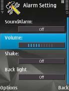 37 Alarm Setting Sound Alarm: Sound alarm Note: The software is running in the background, what kind of methods (sound alarm or vibration tips) that users want to be informed when