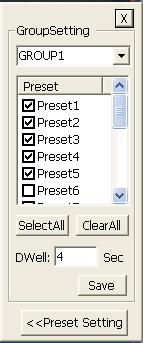 preset3 will be automatically accessed in sequence after users select group1 for
