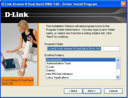 Files\D-Link\DWA-160, where C: represents the drive letter of your hard drive.