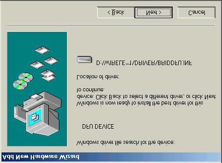 (where D specifies your CD-ROM). Then, click the Next button. 4.