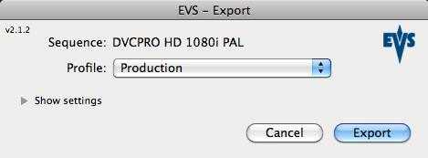 EVS FCP Exporter Version 2.0 User s Manual Issue 2.0.B The delay between the start of the export and the post of the XML job can be configured (see section 7.