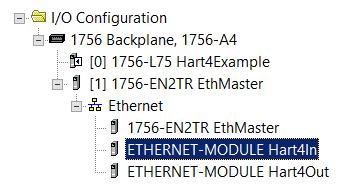 27 - Connection module properties in RSLogix 5000 Once the module has been added to the RSLogix 5000 I/O tree, you must assign the User Defined Types (UDTs) to the input and output assemblies.