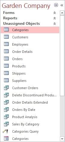 4 Below the Groups for Garden Company list, click Add Group. Then replace Custom Group 1 with Forms, and press Enter. TIP Every custom category contains a default group named Unassigned Objects.